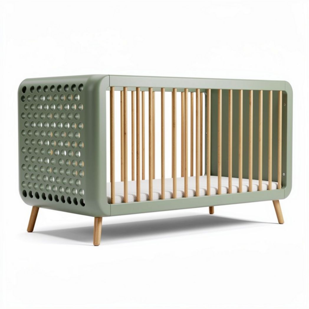 Kinderbed van hout voor de slaapkamer - 130 x 65 x 100cm